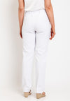 Robell Sahra Full Length Slim Fit Trouser, White