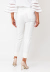 Robell Bella 09 Turn Up Ankle Grazer Trousers, Cream