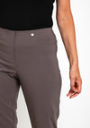 Robell Bella 09 Turn Up Ankle Grazer Trousers, Taupe
