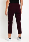 Robell Bella 09 Turn Up Ankle Grazer Trousers, Aubergine
