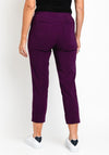 Robell Bella 09 Turn Up Ankle Grazer Trousers, Plum