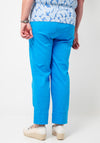 Robell Bella 09 Turn Up Ankle Grazer Trousers, Bright Blue