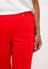 Robell Maire 07 Slim Fit Cropped Trousers, Red