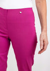 Robell Marie 07 Stretch Crop Trousers, Fuchsia