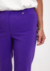 Robell Maire 07 Slim Fit Cropped Trousers, Purple