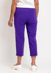 Robell Maire 07 Slim Fit Cropped Trousers, Purple