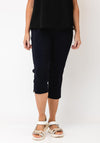 Robell Marie 07 Slim Fit Cropped Trousers, Navy