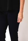Robell Marie 07 Slim Fit Cropped Trousers, Navy