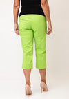 Robell Maire 07 Slim Fit Cropped Trousers, Lime Green