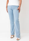 Robell Joella Pull on Flared Jeans, Light Blue