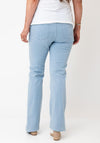 Robell Joella Pull on Flared Jeans, Light Blue