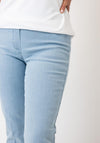 Robell Joella Pull on Flared Jeans, Light Blue