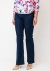 Robell Slim Fit Flared Denim Jeans, Dark Blue