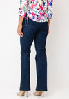 Robell Slim Fit Flared Denim Jeans, Dark Blue