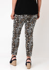 Robell Rose 09 Leopard Ankle Grazer Trousers, Brown