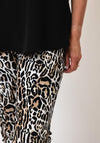 Robell Rose 09 Leopard Ankle Grazer Trousers, Brown