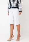 Robell Bella 05 Slim Knee Length Shorts, White