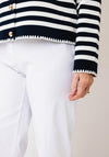 Robell Bella 05 Slim Knee Length Shorts, White