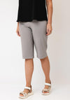 Robell Bella 05 Slim Knee Length Shorts, Grey