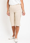 Robell Bella 05 Slim Knee Length Shorts, Beige