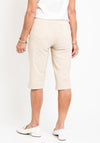 Robell Bella 05 Slim Knee Length Shorts, Beige