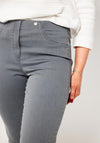 Robell Bella 09 Turn up Hem Jeans, Grey