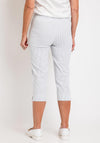Robell Marie 07 Striped Cropped Trousers, Light Blue