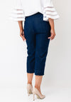 Robell Marie Slim Leg Cropped Leg Washed Denim Jeans, Mid Blue
