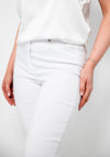 Robell Rose Slim Leg Trousers, White