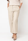 Robell Cloe 09 Faux Leather Crop Trouser, Beige