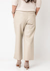 Robell Cloe 09 Faux Leather Crop Trouser, Beige