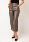 Robell Cloe 09 Faux Leather Crop Trouser, Taupe