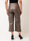 Robell Cloe 09 Faux Leather Crop Trouser, Taupe