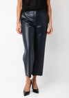 Robell Cloe 09 Faux Leather Crop Trouser, Navy