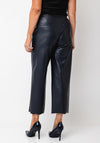 Robell Cloe 09 Faux Leather Crop Trouser, Navy