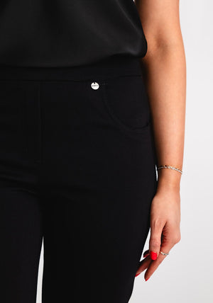 Robell Bella Full Length Comfort Stretch Trousers, Black