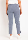 Robell Bella 09 Pattern Ankle Grazer Trousers, Navy & White