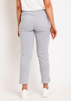 Robell Bella 09 Pattern Ankle Grazer Trousers, Grey & White