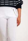 Robell Nena 09 Ankle Grazer Zip Detail Trousers, White