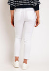 Robell Nena 09 Ankle Grazer Zip Detail Trousers, White