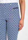 Robell Mimi Print Full Length Trousers, Blue & White