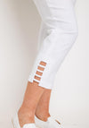 Robell Lena Slim Fit Stretch Cropped Trousers, Off-White