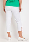 Robell Lena Slim Fit Stretch Cropped Trousers, Off-White