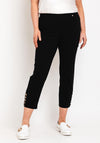 Robell Lena Slim Fit Stretch Cropped Trousers, Black