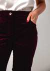 Robell Elena Corduroy Straight Leg Trousers, Wine