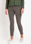 Robell Nelly Zig Zag Print, Slim Leg Comfort Trouser, Multi