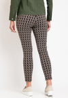 Robell Nelly Zig Zag Print, Slim Leg Comfort Trouser, Multi