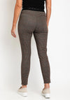 Robell Nelly Full Length Skinny Check Trouser, Brown