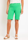 Robell Bella 04 Turn Up Shorts, Bright Green