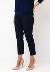 Robell Ankle Grazer Trousers, Navy
